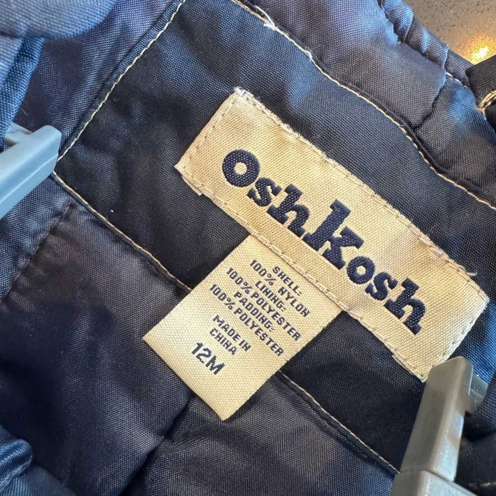 Vintage OshKosh B'gosh Navy and‎ Beige Kids Snowsuit